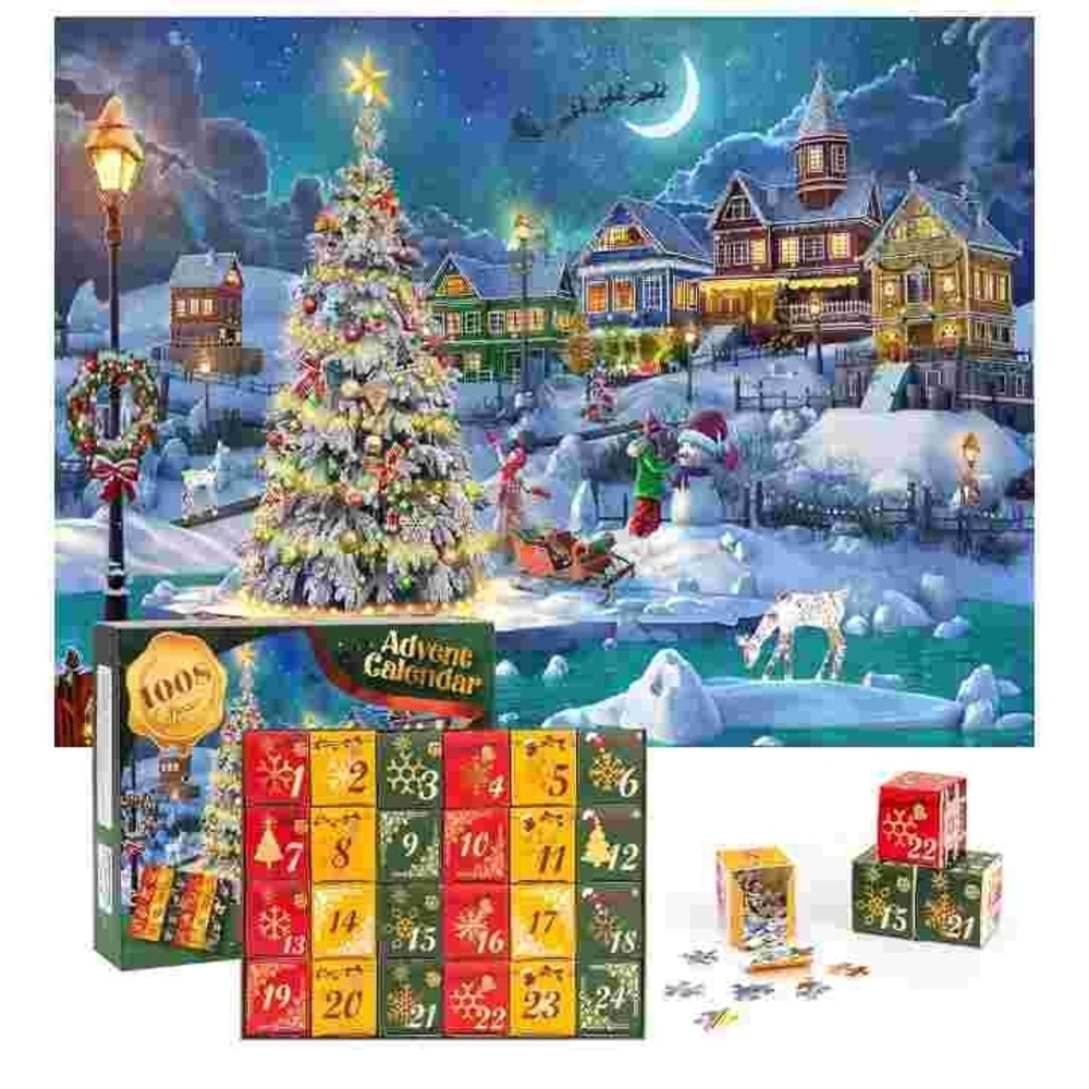 Amazon Festive Advent Calendar Puzzle Set - Multicolor NIB